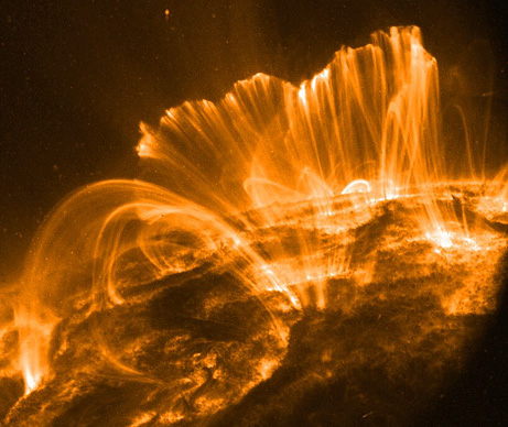 Archi di plasma sopra la superficie del Sole (TRACE Project, NASA)
