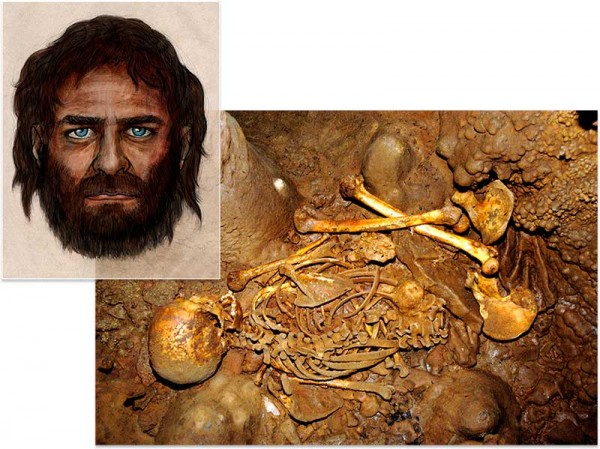 Questo cacciatore di 8000 anni trovato in Spagna aveva la pelle scura e gli occhi azzurri (J.M. Vidal Encina; (illustration, inset) CSIC)