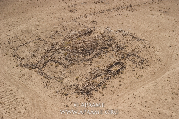 Una delle torri (APAAMEG_20040527_RHB-0010 © Robert Bewley, Aerial Photographic Archive for Archaeology in the Middle East)