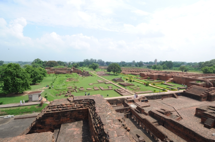 Excavated Remains of Nalanda Mahavihara: View of Excavated site from Site no. 03 (Janhwij Sharma)